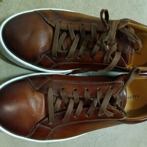 Magnanni Men's Cognac Leather Sneakers